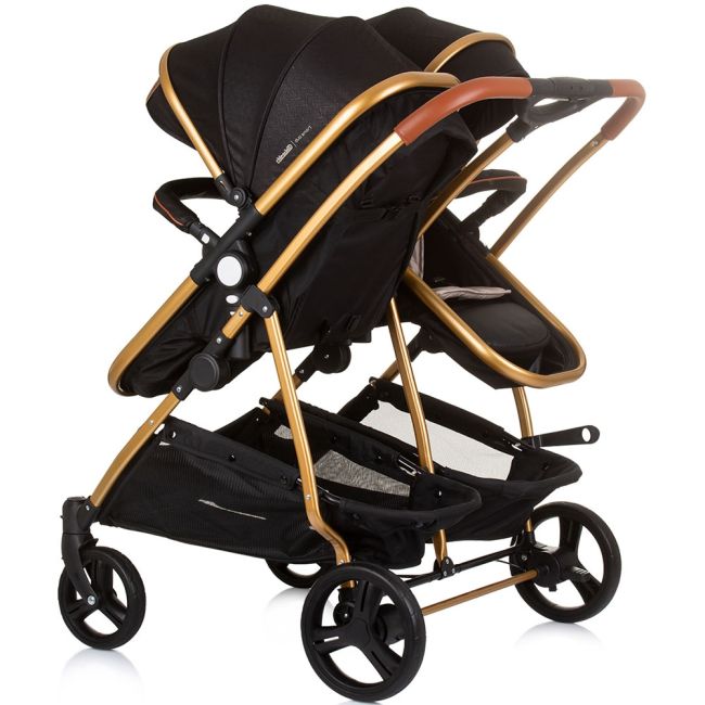 Carucior gemeni chipolino duo smart 2 in 1 obsidian gold hubkbds02401og