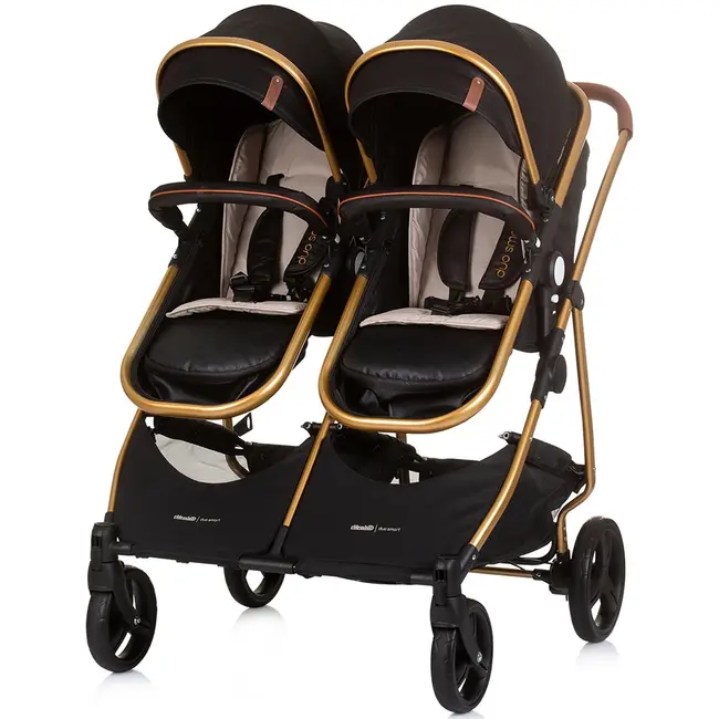 Carucior gemeni chipolino duo smart 3 in 1 obsidian gold hubst-kbds02401og