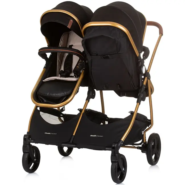 Carucior gemeni chipolino duo smart 3 in 1 obsidian gold hubst-kbds02401og