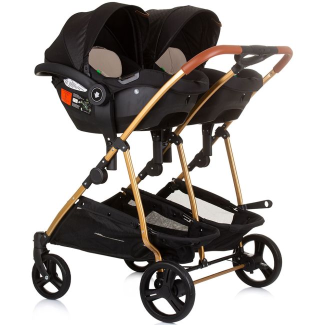 Carucior gemeni chipolino duo smart 3 in 1 obsidian gold hubst-kbds02401og