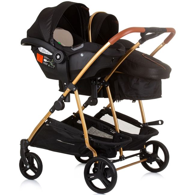 Carucior gemeni chipolino duo smart 3 in 1 obsidian gold hubst-kbds02401og