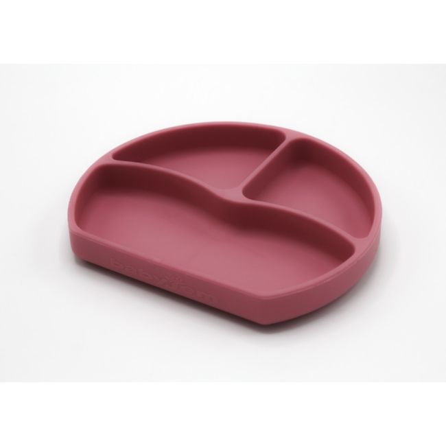 Farfurie din silicon cu 3 compartimente pentru auto-diversificare BabyJem (Culoare: Maro) JEMbj_7156