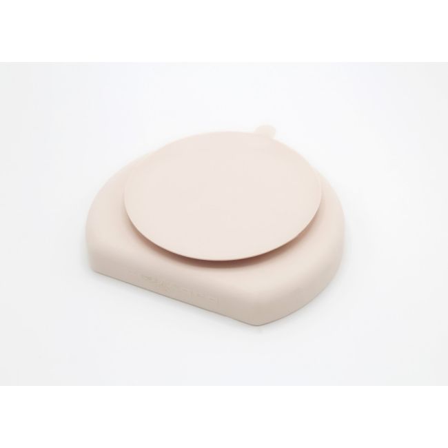 Farfurie din silicon cu 3 compartimente pentru auto-diversificare BabyJem (Culoare: Maro) JEMbj_7156