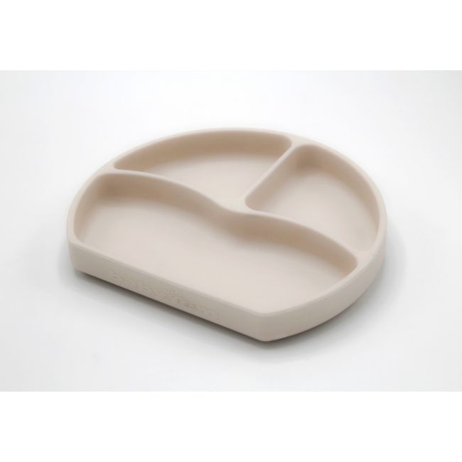 Farfurie din silicon cu 3 compartimente pentru auto-diversificare BabyJem (Culoare: Maro) JEMbj_7156