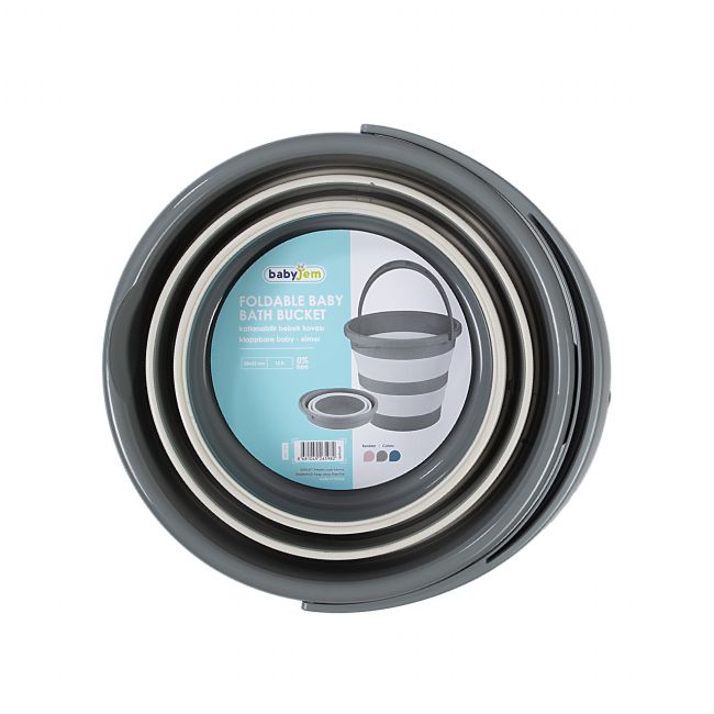 Galeata pliabila pentru baie BabyJem, 10l (Culoare: Antracit) JEMbj_5984