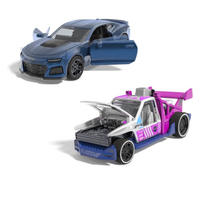 HOT WHEELS SET 2 MASINUTE METALICE PULL BACK CAMARO ZL1 2022 SI LOLUX 1:43 VIVMTHPR91_HPR95