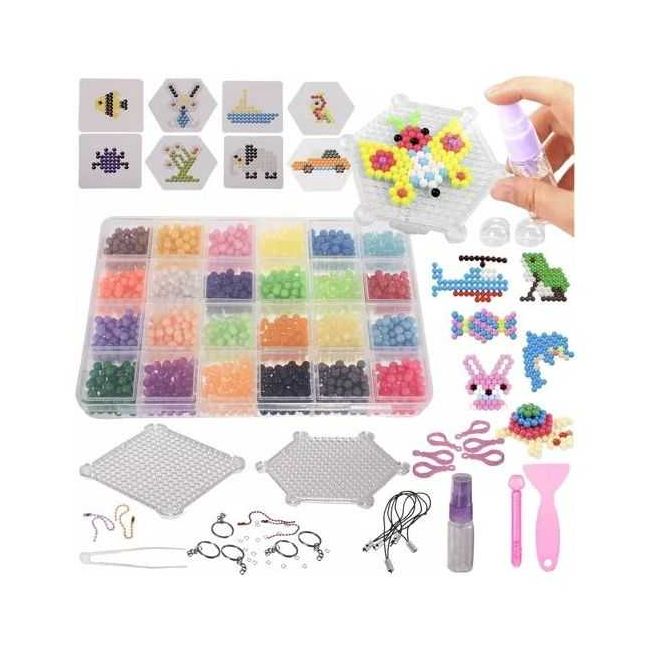 Margele de apa 2800 buc cu accesorii, lipire prin stropire cu apa Kruzzel MY18255 BBJMY18255_Initiala