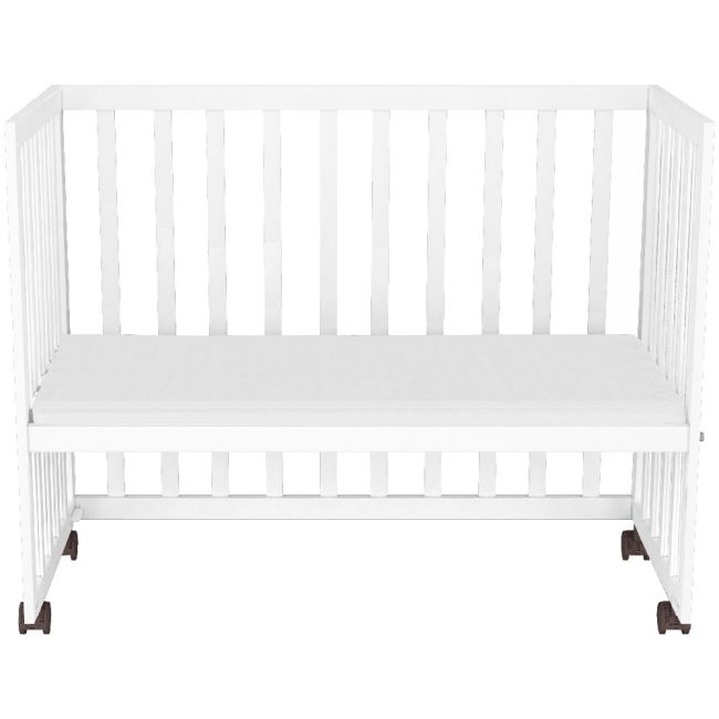 Patut copii din lemn co-sleeper hubners matei 94x46 cm alb hubpcshmal