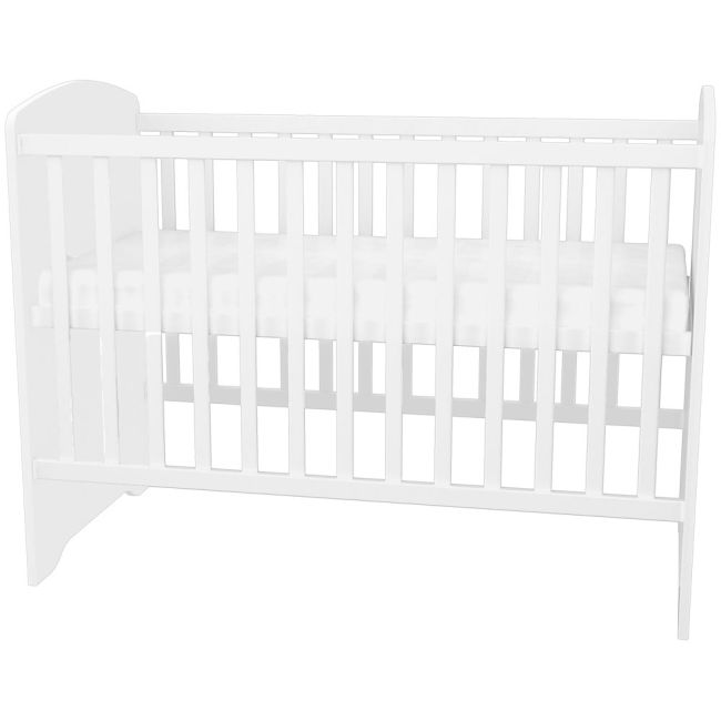 Patut copii din lemn cu sertar hubners matei 120x60 cm alb cu stelute hubphsmas