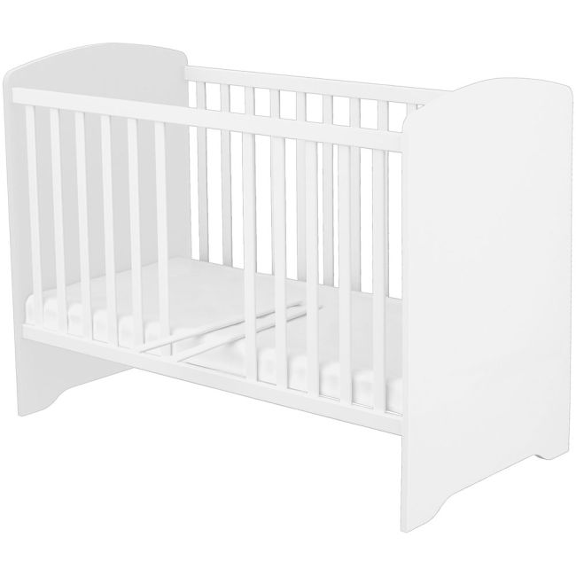 Patut copii din lemn cu sertar hubners matei 120x60 cm alb cu stelute hubphsmas