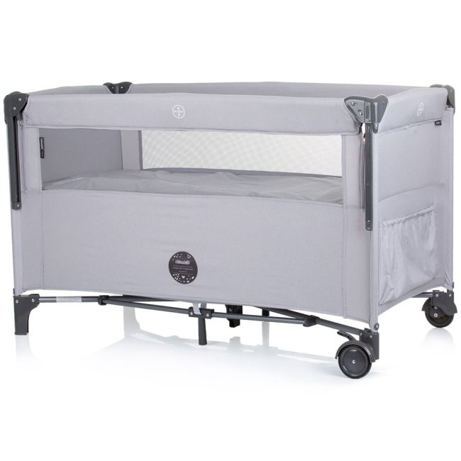 Patut pliabil chipolino relax ash grey linen cu laterala culisanta hubkosire241as