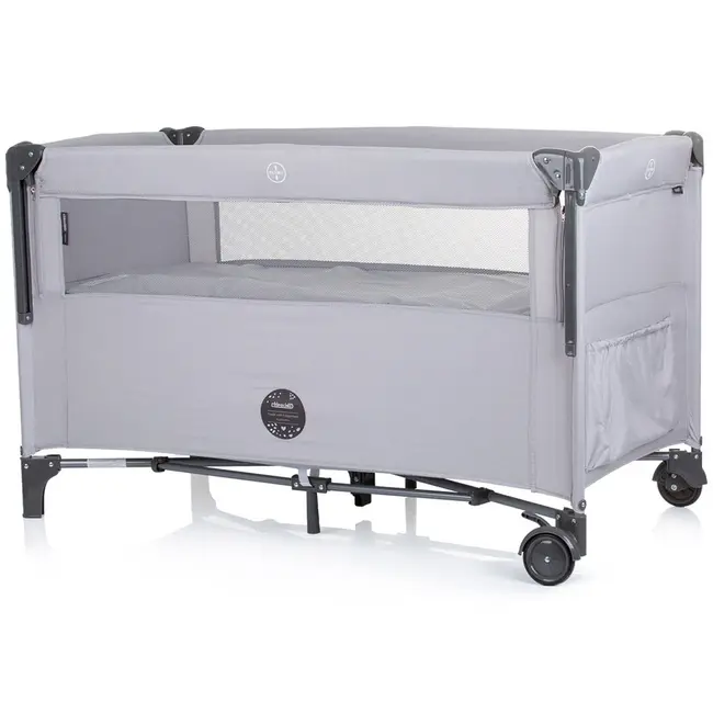 Patut pliabil chipolino relax ash grey linen cu laterala culisanta hubkosire241as