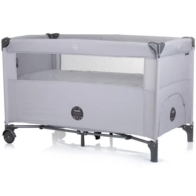 Patut pliabil chipolino relax ash grey linen cu laterala culisanta hubkosire241as