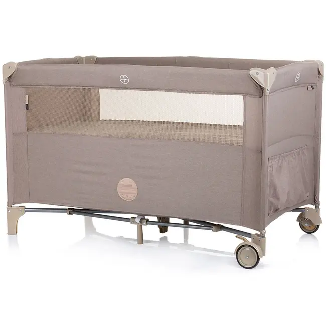 Patut pliabil chipolino relax macadamia linen cu laterala culisanta hubkosire242ma