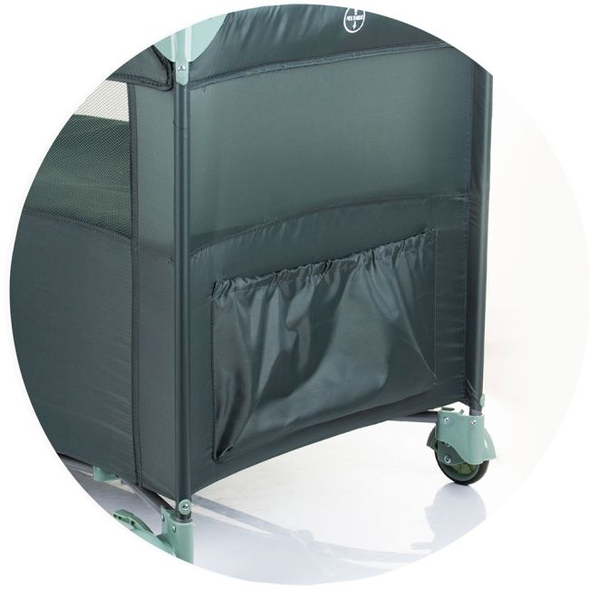 Patut pliabil chipolino relax pastel green cu laterala culisanta hubkosire247pg