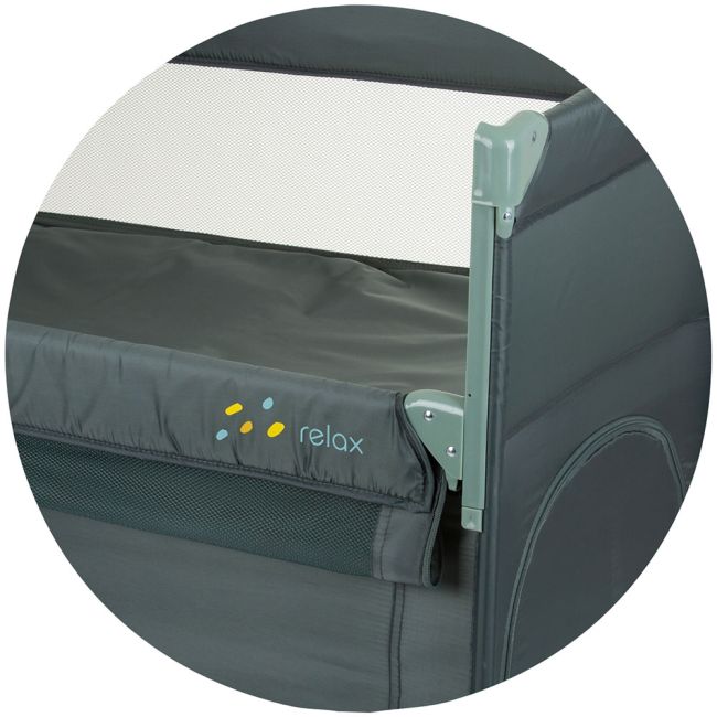 Patut pliabil chipolino relax pastel green cu laterala culisanta hubkosire247pg