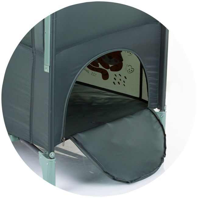 Patut pliabil chipolino relax pastel green cu laterala culisanta hubkosire247pg