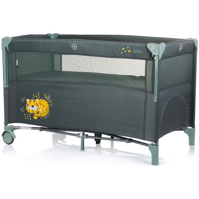 Patut pliabil chipolino relax pastel green cu laterala culisanta hubkosire247pg