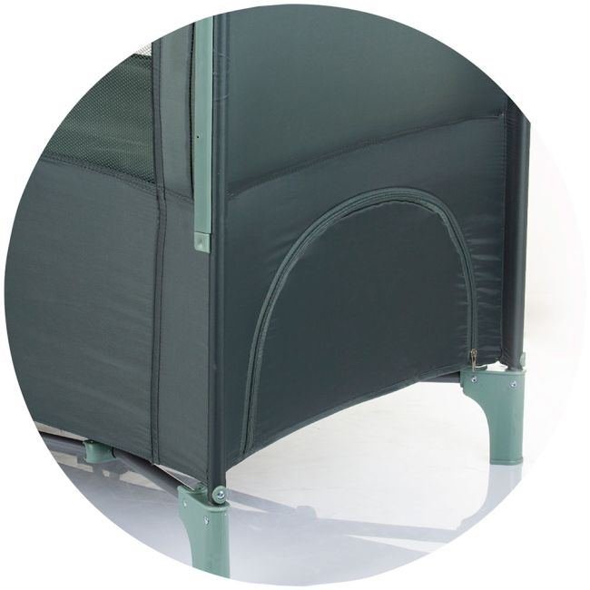 Patut pliabil chipolino relax pastel green cu laterala culisanta hubkosire247pg
