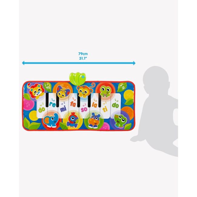 Salteluta, Playgro, Pentru bebelusi, Pian de Jucarie, Jumbo Jungle Musical, 79 cm, Cu 8 melodii BYN0186995