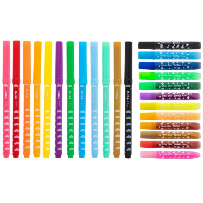 Set carioci si lipici cu sclipici