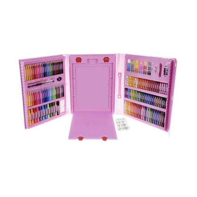 Set pentru pictura 208 piese cu geanta inclusa Maaleo Iso Trade MY18117 BBJMY18117_Roz