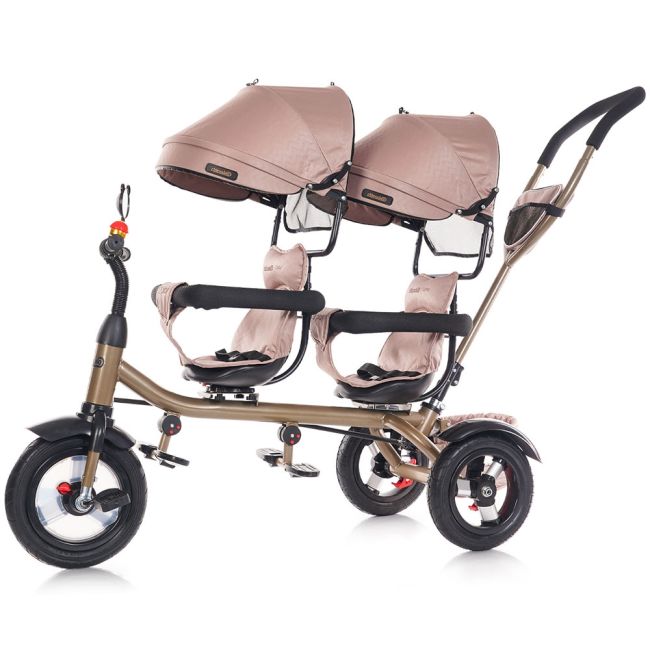 Tricicleta gemeni chipolino 2play golden beige hubtrk2p0245gb