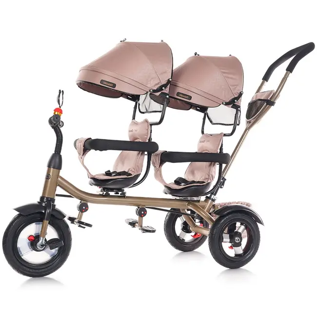 Tricicleta gemeni chipolino 2play golden beige hubtrk2p0245gb