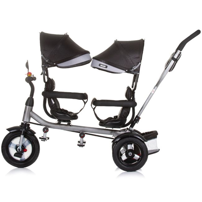 Tricicleta gemeni chipolino 2play obsidian silver hubtrk2p0242os