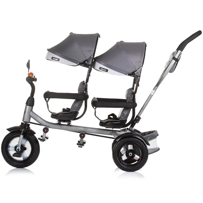 Tricicleta gemeni chipolino 2play silver grey hubtrk2p0244sg