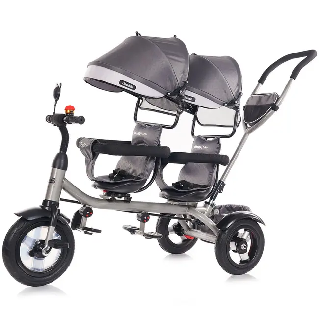 Tricicleta gemeni chipolino 2play silver grey hubtrk2p0244sg