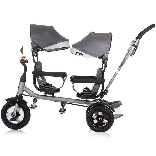 Tricicleta gemeni chipolino 2play silver grey hubtrk2p0244sg
