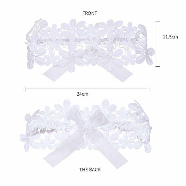 Bentita tip boneta cu floricele crosetate MBMB3325-be1