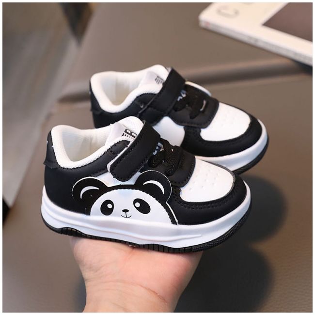 Adidasi alb cu negru - Love panda MBHY2406-2-c