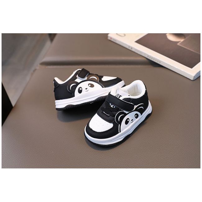 Adidasi alb cu negru - Love panda MBHY2406-2-c