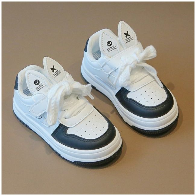 Adidasi albi cu negru - Bunny MDSY-26-2-c