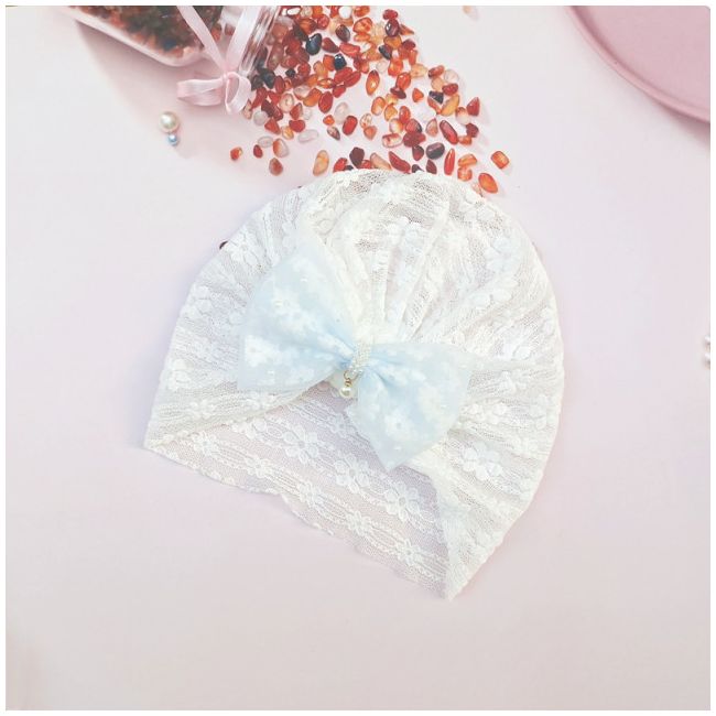 Caciulita tip turban din danteluta ADJ0066-be1