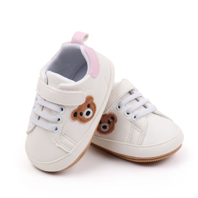 Pantofiori albi cu insertie roz - Teddy MDBMB3134-1-p10