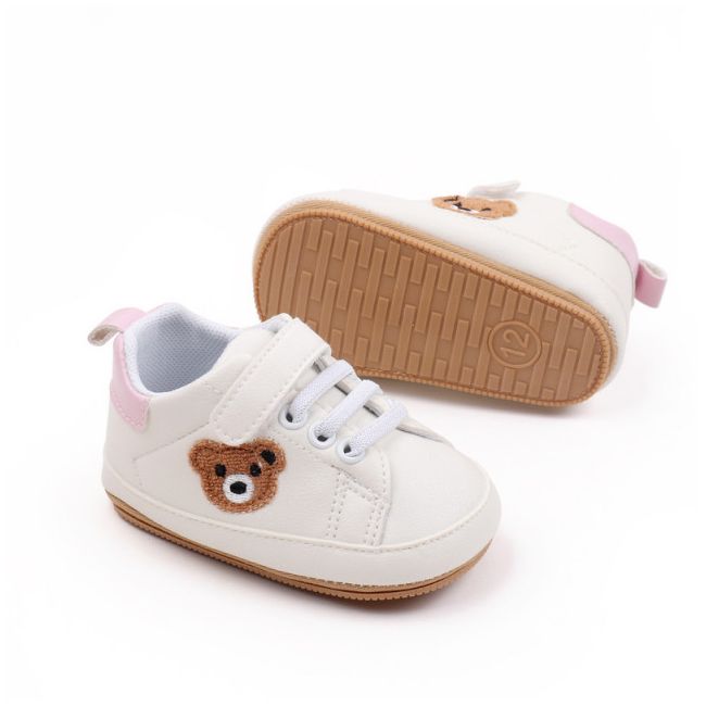 Pantofiori albi cu insertie roz - Teddy MDBMB3134-1-p10