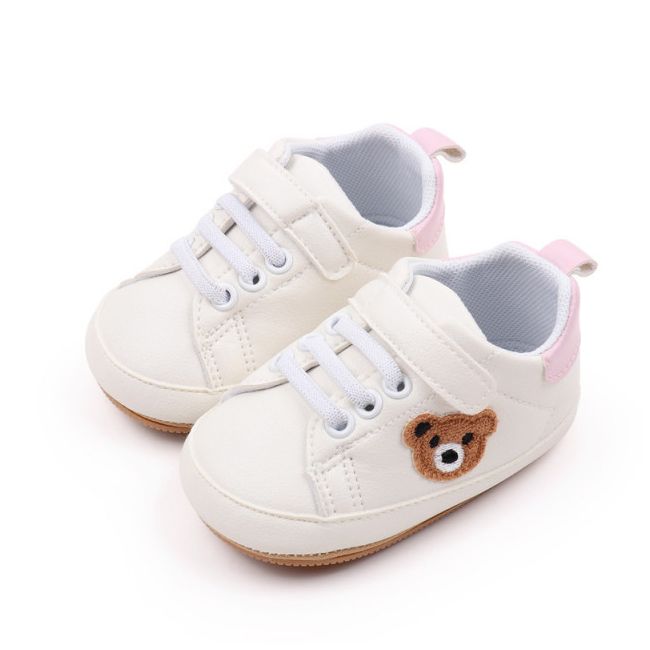 Pantofiori albi cu insertie roz - Teddy MDBMB3134-1-p10