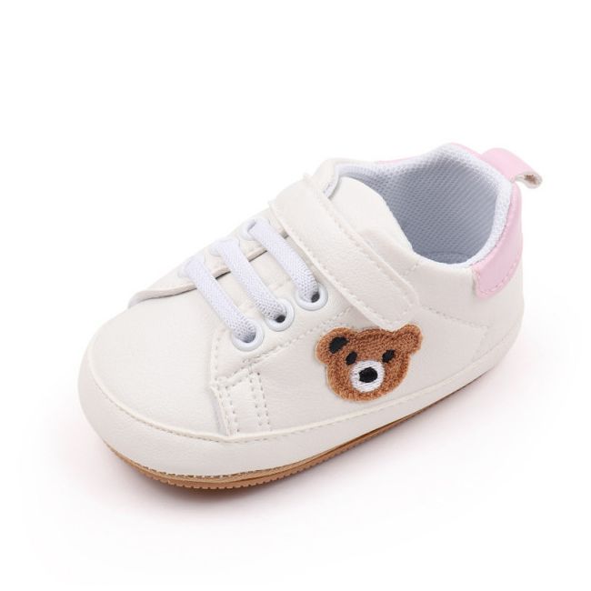 Pantofiori albi cu insertie roz - Teddy MDBMB3134-1-p10