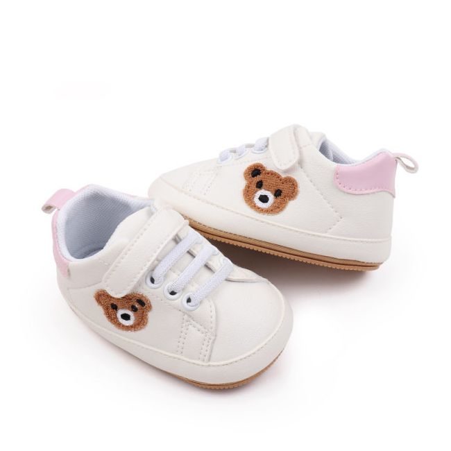 Pantofiori albi cu insertie roz - Teddy MDBMB3134-1-p10