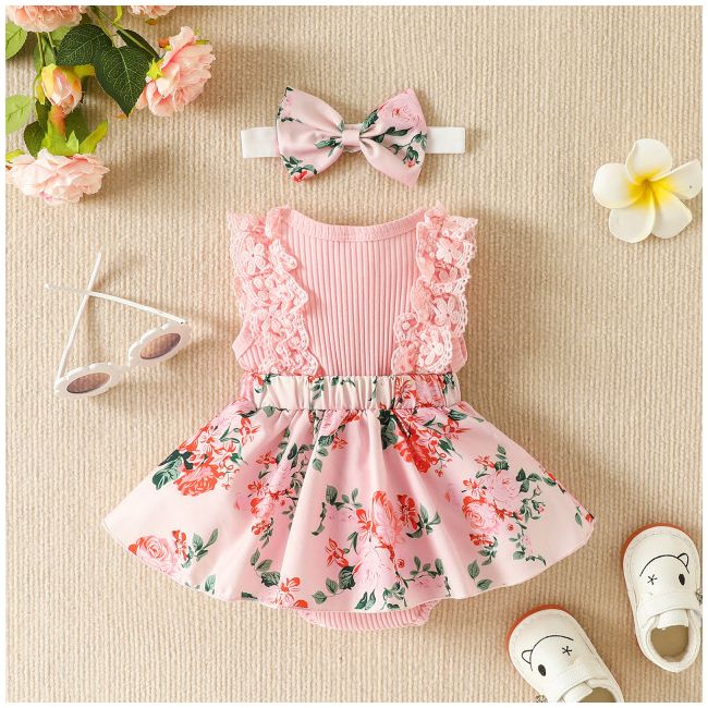 Rochita body roz - Roses MBYJ2022S45-1-R2