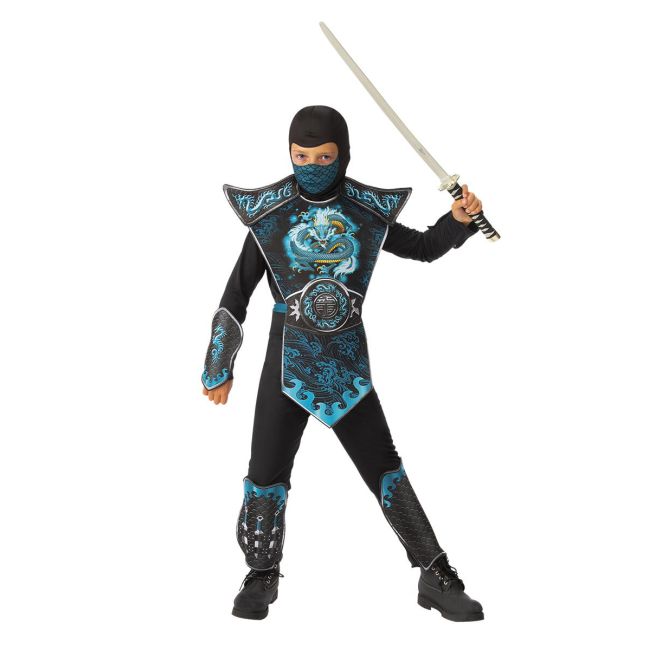 Costum de carnaval - ninja dragon albastru