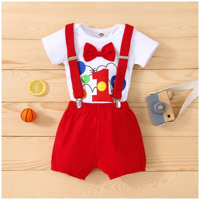Costumas cu body pentru baietei - First red MDXBR65-de