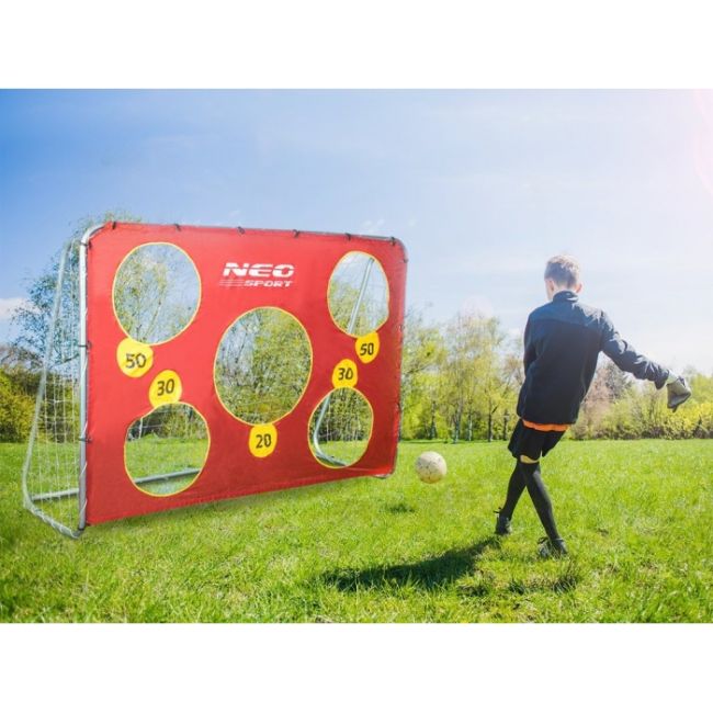 Poarta mare pentru fotbal cu covoras numerotat, 215 x 76 x 153 cm,  neo-sport 1451 edeedi1451