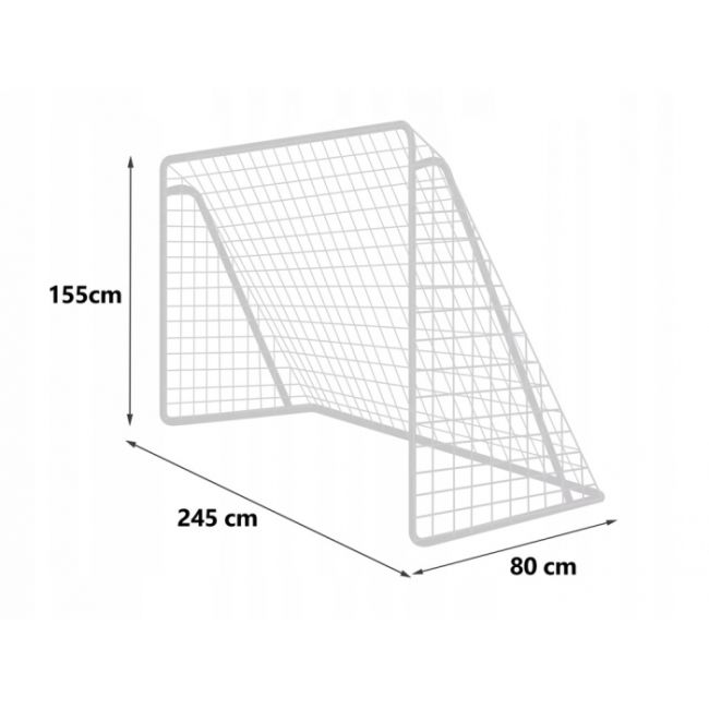 Poarta mare pentru fotbal cu covoras numerotat, 245 x 80 x 155 cm,  neo-sport 1455 edeedi1455