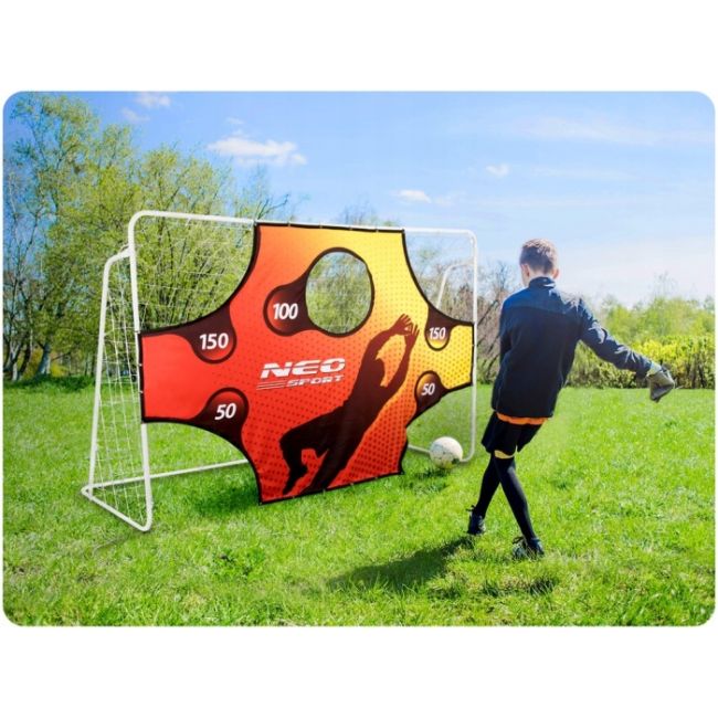 Poarta mare pentru fotbal cu covoras numerotat, 245 x 80 x 155 cm,  neo-sport 1455 edeedi1455