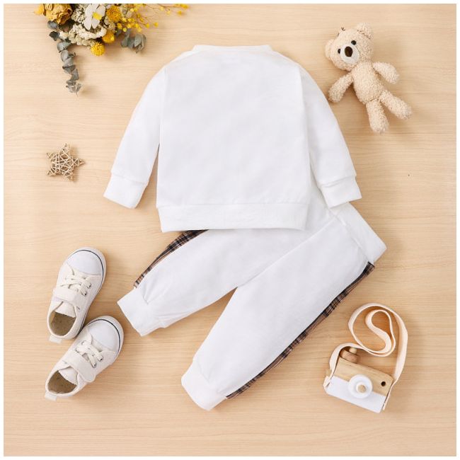 Trening alb pentru baietei - Teddy bear MBNew202-de