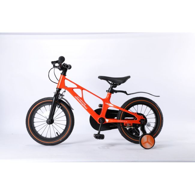 Bicicleta lamborghini 14 inch, cadru magneziu, portocalie funklbk007-14org